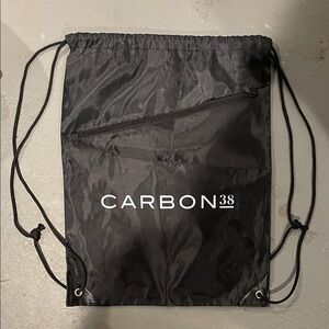 Carbon38 Black Drawstring Backpack